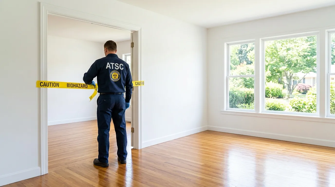 Certified biohazard cleanup crew performing Decomposition Cleanup in North Ridgeville